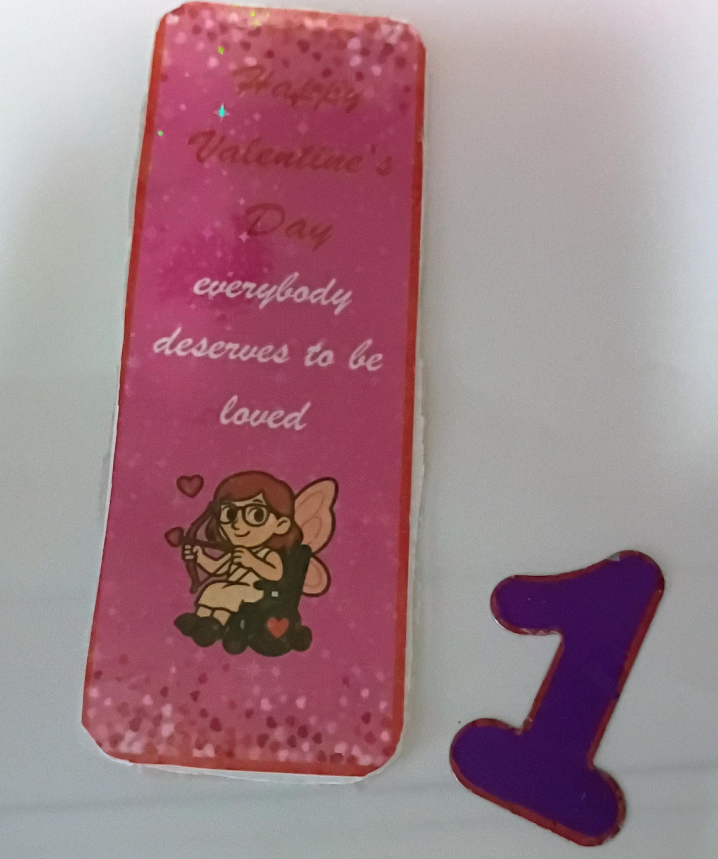 Everybody deserves to be loved Valentine's Day bookmark
